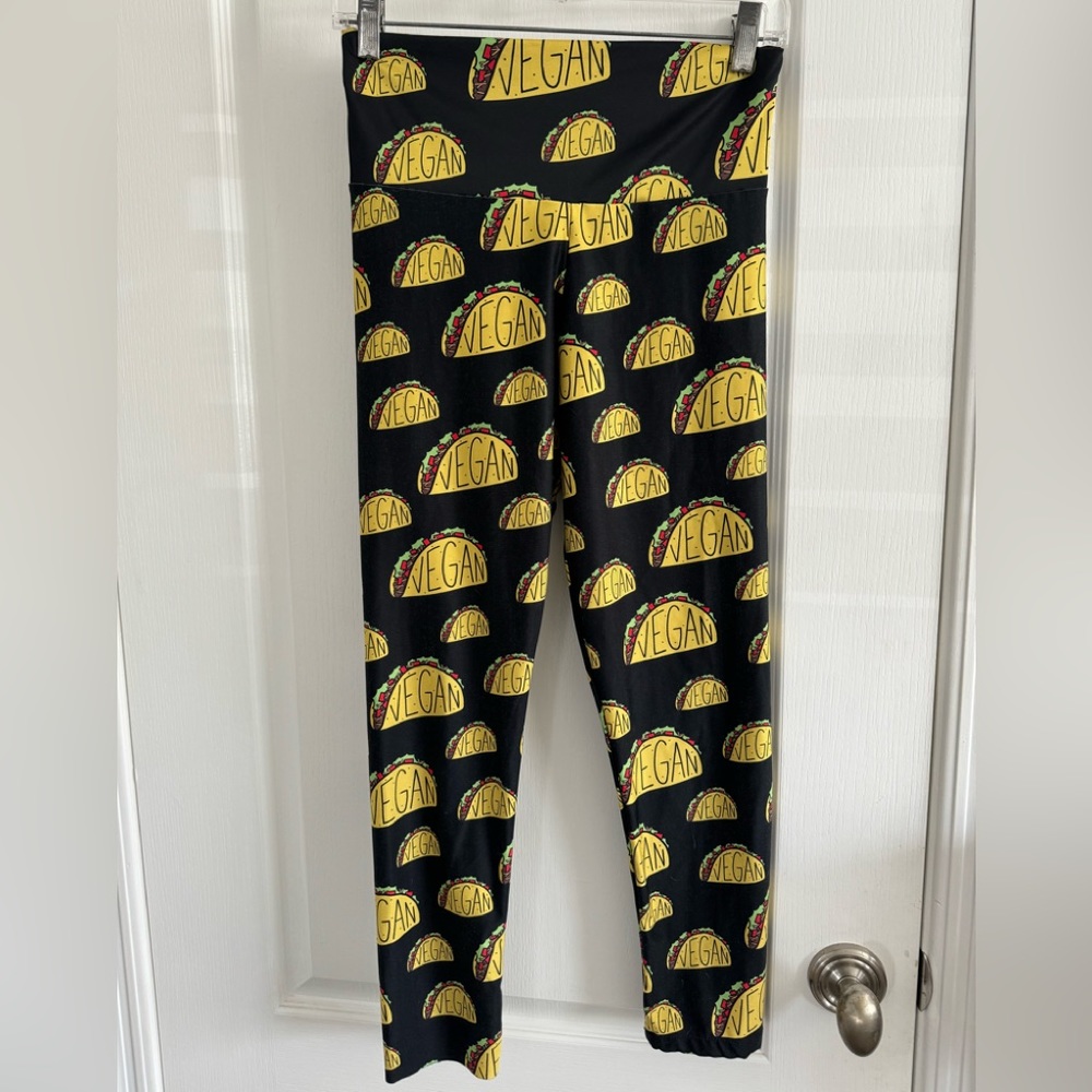 Vegan Taco 🌮 Leggings By Fashioning Art Size Medium